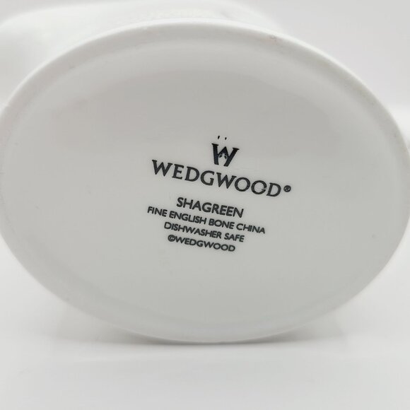 Wedgwood Shagreen Fine Bone China Creamer White Textured Design Platinum Used - Picture 5 of 8